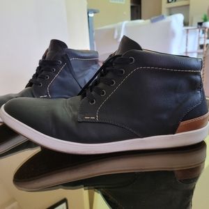 Men's Faux Leather High Top Sneakers